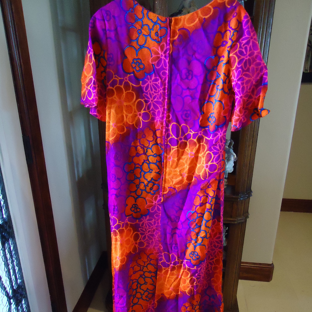 NOS Vtg 10 Hawaiian Long Dress Oldstock USA Firm